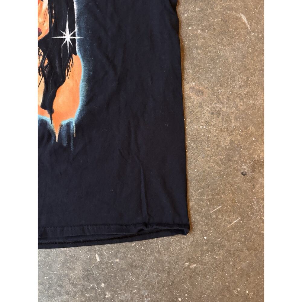 Aaliyah Crewneck T-Shirt Women’s Medium Black Purple Airbrush Y2K Artwork hiphop - Picture 3 of 6